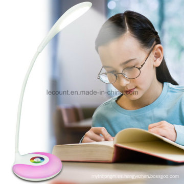 Lámpara de escritorio flexible recargable de LED con 256 colores vivos cambiantes (LTB715A)